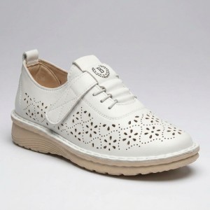 S599-2 White Дамски летни обувки от естествена кожа