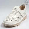S599-2 White Дамски летни обувки от естествена кожа