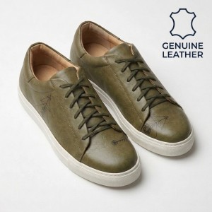 2210 Green Мъжки ежедневни обувки от естествена кожа