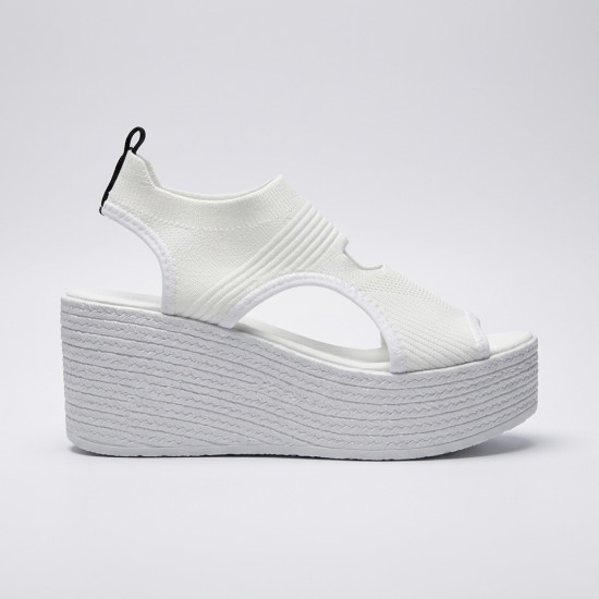 SD886 Beige Дамски сандали на платформа