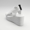 SD886 Beige Дамски сандали на платформа