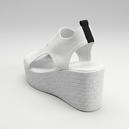 SD886 Beige Дамски сандали на платформа