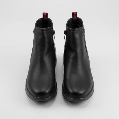 6018-2 Black Дамски боти от естествена кожа