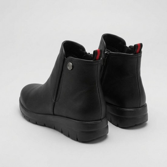 6018-2 Black Дамски боти от естествена кожа