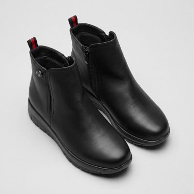 6018-2 Black Дамски боти от естествена кожа