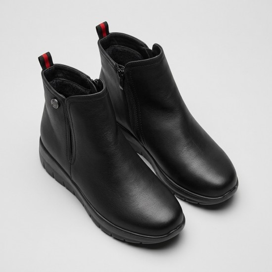 6018-2 Black Дамски боти от естествена кожа