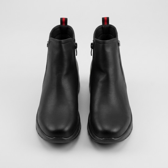 6018-2 Black Дамски боти от естествена кожа