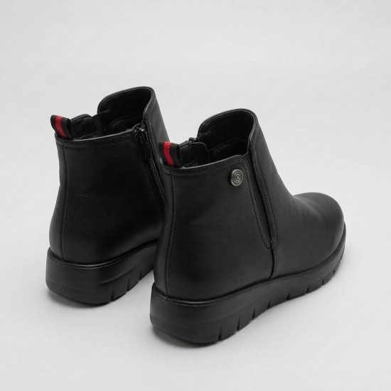 6018-2 Black Дамски боти от естествена кожа