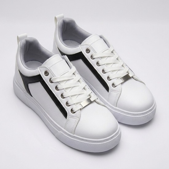 01-1 White/Black/White Дамски маратонки