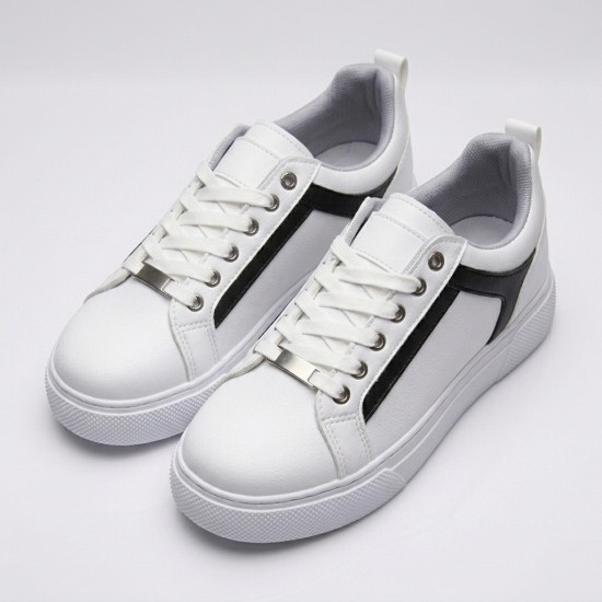 01-1 White/Black/White Дамски маратонки
