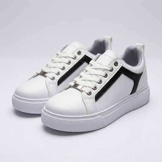 01-1 White/Black/White Дамски маратонки