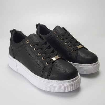 01-1 Black/White Дамски маратонки