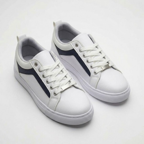01-1 White/Navy Дамски маратонки
