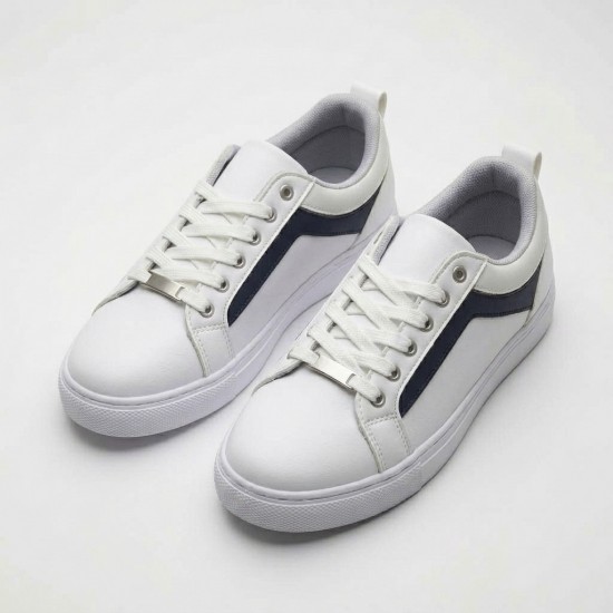 01-1 White/Navy Дамски маратонки