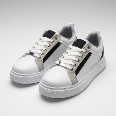 01-2 White/Navy Мъжки маратонки