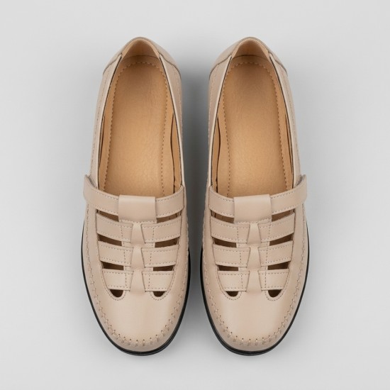 1555 Beige Дамски летни обувки