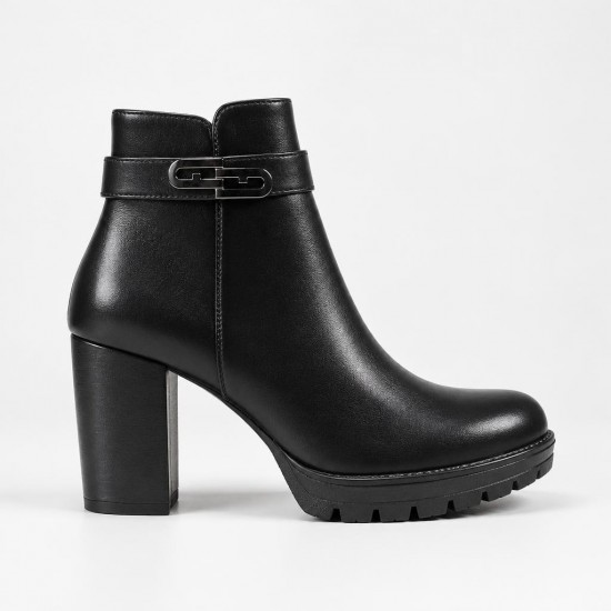 Q130 Black Дамски боти на токчета