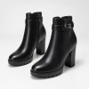 Q130 Black Дамски боти на токчета