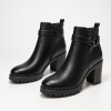Q131 Black Дамски боти на токчета