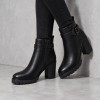 Q131 Black Дамски боти на токчета