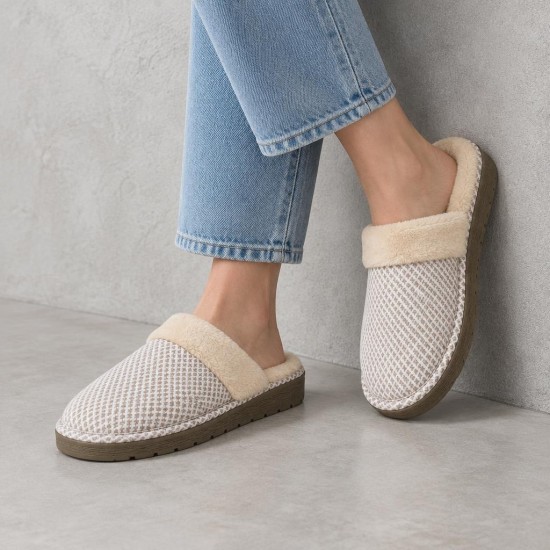 154256 Beige+ Дамски чехли