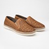 T31 Camel Дамски летни обувки от естествена кожа