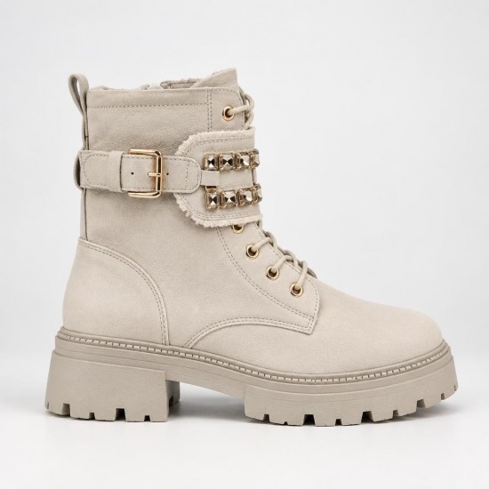 B9222 Beige Дамски боти