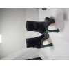 HT1300 Black Green Дамски боти на токчета