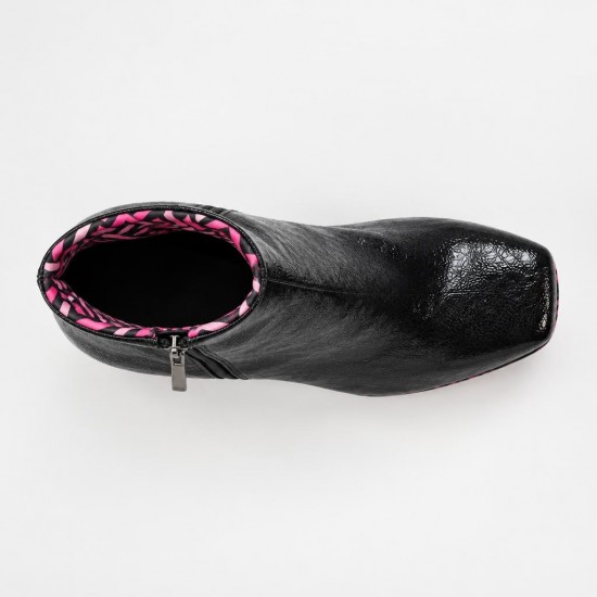 HT1300 Black Fuchsia Дамски боти на токчета