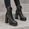 SL209B Green Дамски боти на токчета