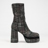 SL2099 Black Green Дамски боти на платформа