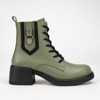 HA906 Green Дамски боти на платформа