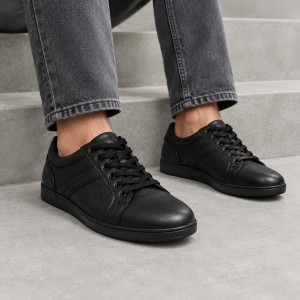 673007 Black Мъжки ежедневни обувки от естествена кожа