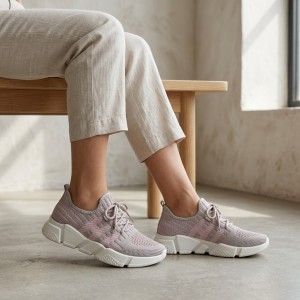 1753 grey/pink Дамски маратонки