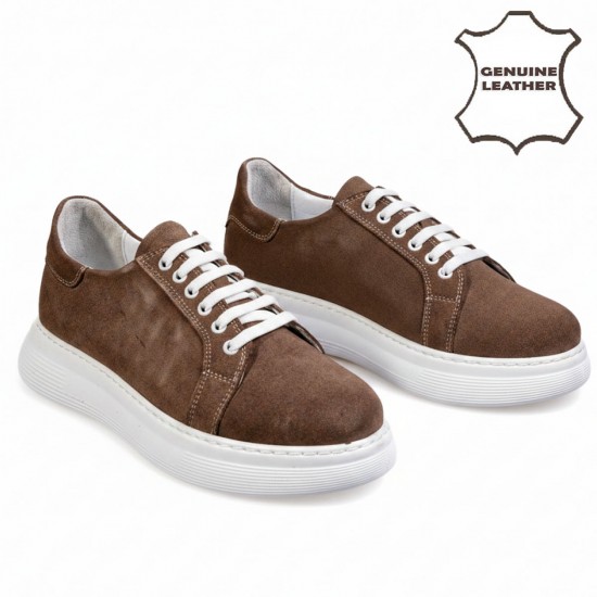 011 Brown Дамски обувки от естествена кожа