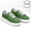 011 Green Дамски обувки от естествена кожа