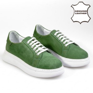 011 Green Дамски обувки от естествена кожа