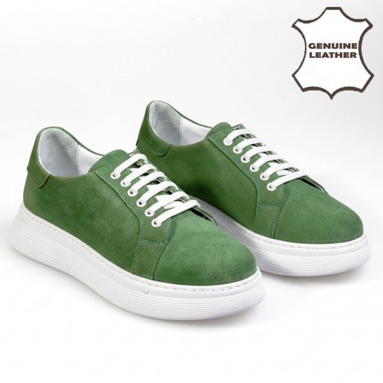 011 Green Дамски обувки от естествена кожа