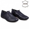 5103 Navy/Blue Мъжки ежедневни обувки от естествена кожа