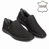5104 Black - Nabuk Мъжки ежедневни обувки от естествена кожа