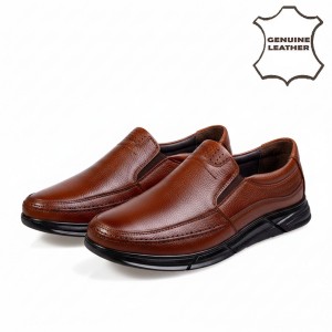 7011 Brown Мъжки ежедневни обувки от естествена кожа
