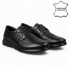 7014 Black Мъжки ежедневни обувки от естествена кожа