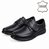 7015 Black Мъжки ежедневни обувки от естествена кожа