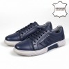 7044 Blue Мъжки ежедневни обувки от естествена кожа