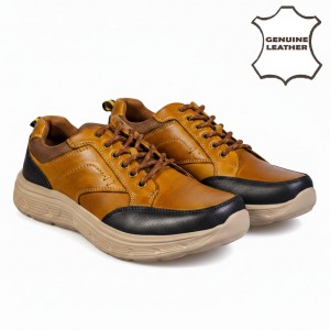 K363 Camel Мъжки ежедневни обувки от естествена кожа