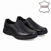 K375-1 Black Мъжки ежедневни обувки от естествена кожа